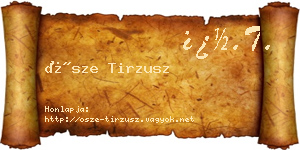 Ősze Tirzusz névjegykártya